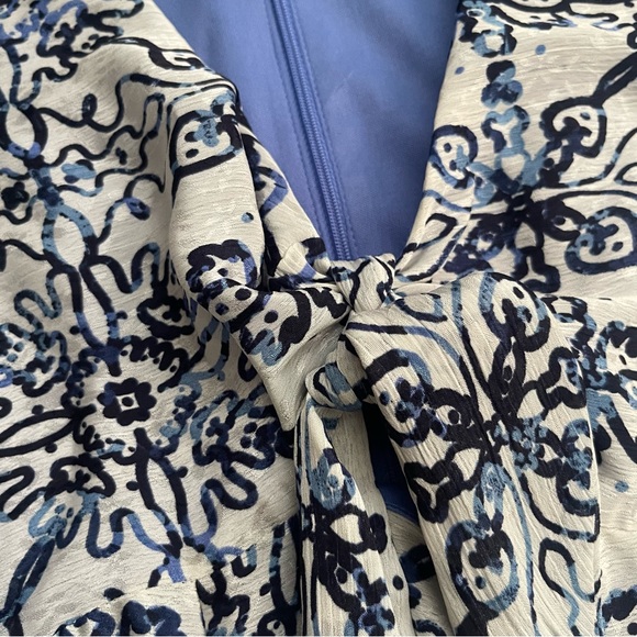 Taylor Blue Jacquard Dress size 2 - Picture 6 of 13